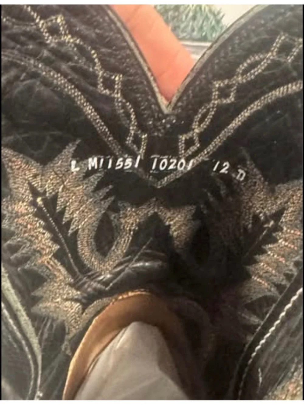 Vintage Larry Mahan Black Smooth Ostrich Roper Cowboy Boots Size 12